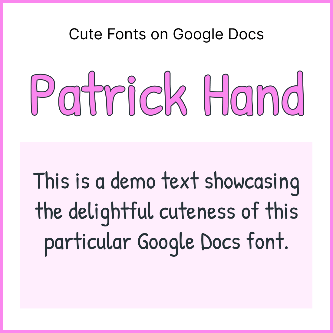 Cute Fonts on Google Docs