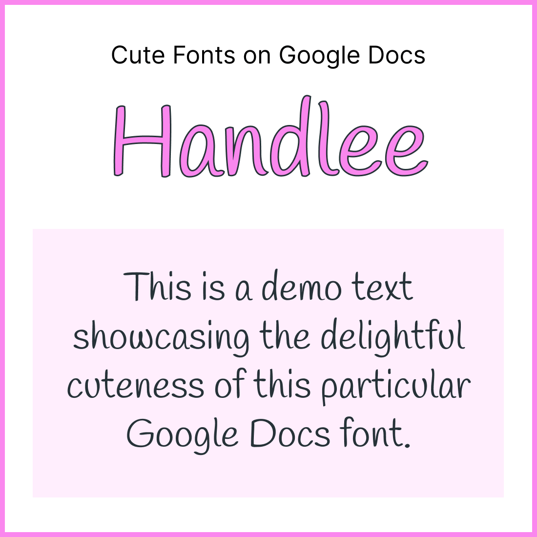 Cute Fonts on Google Docs