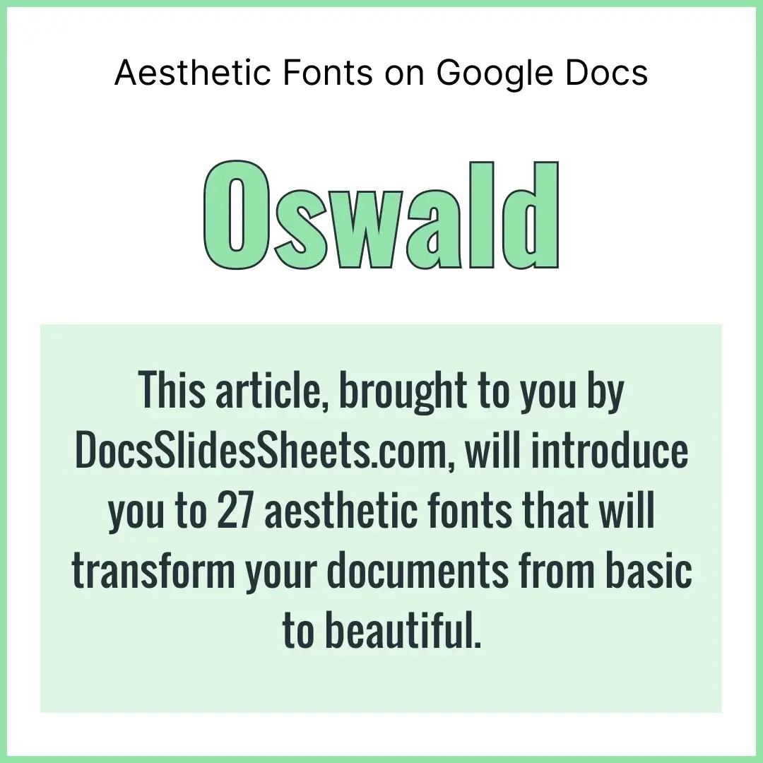 Aesthetic Fonts on Google Docs