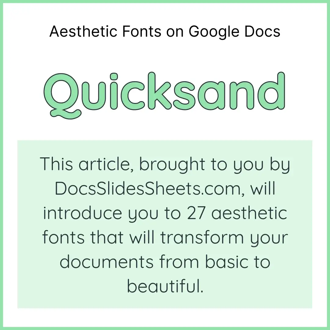 Aesthetic Fonts on Google Docs