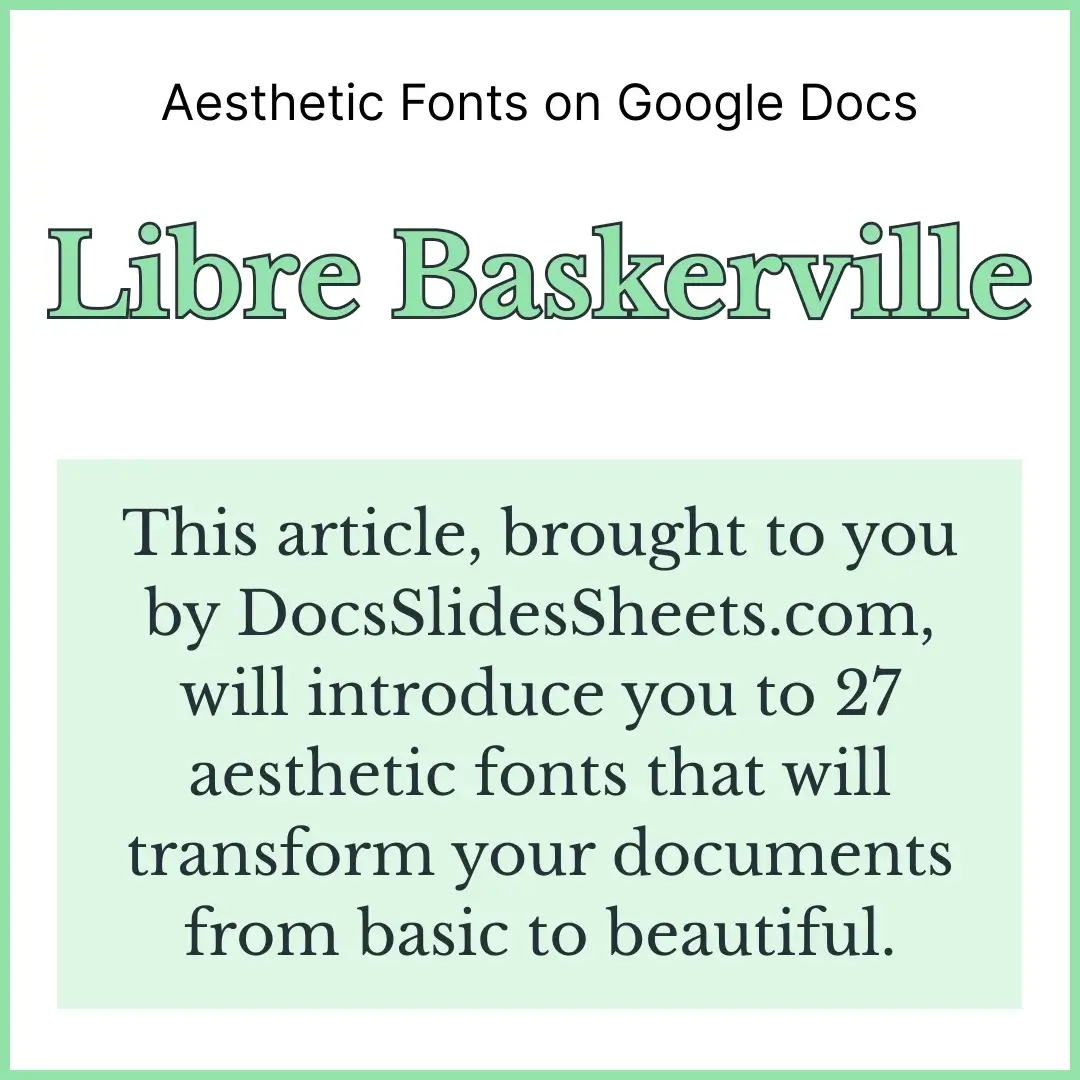 Aesthetic Fonts on Google Docs