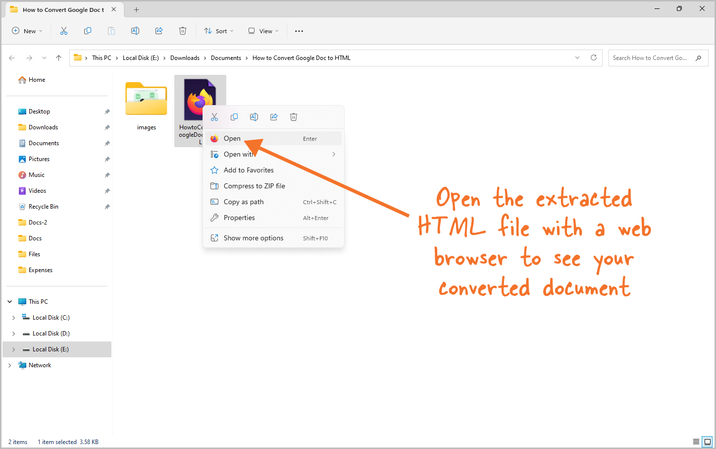 Google Doc to HTML Step-6.1