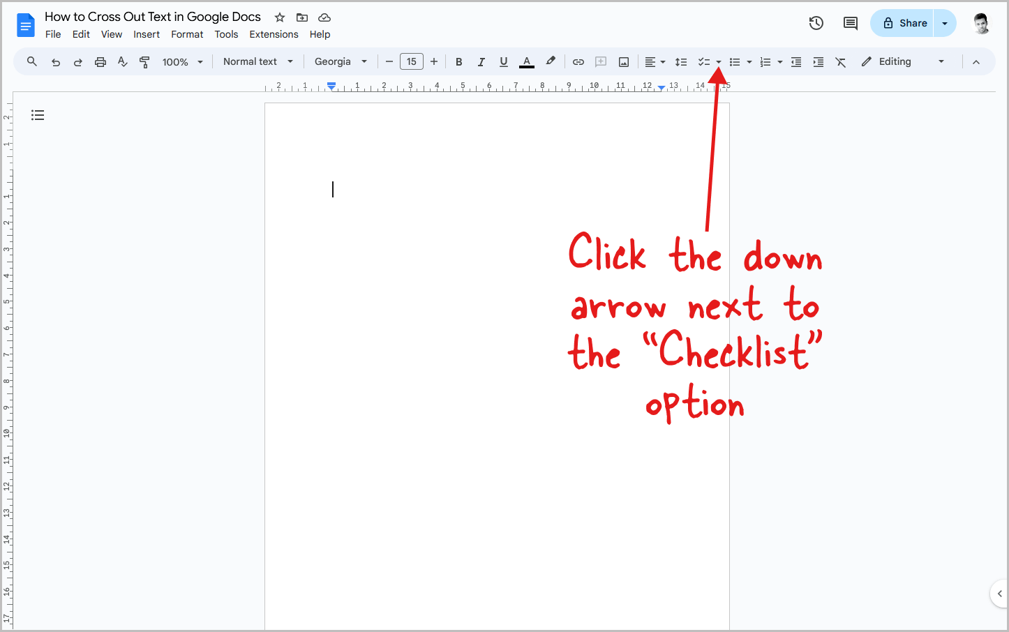 How to Cross Out Text in Google Docs