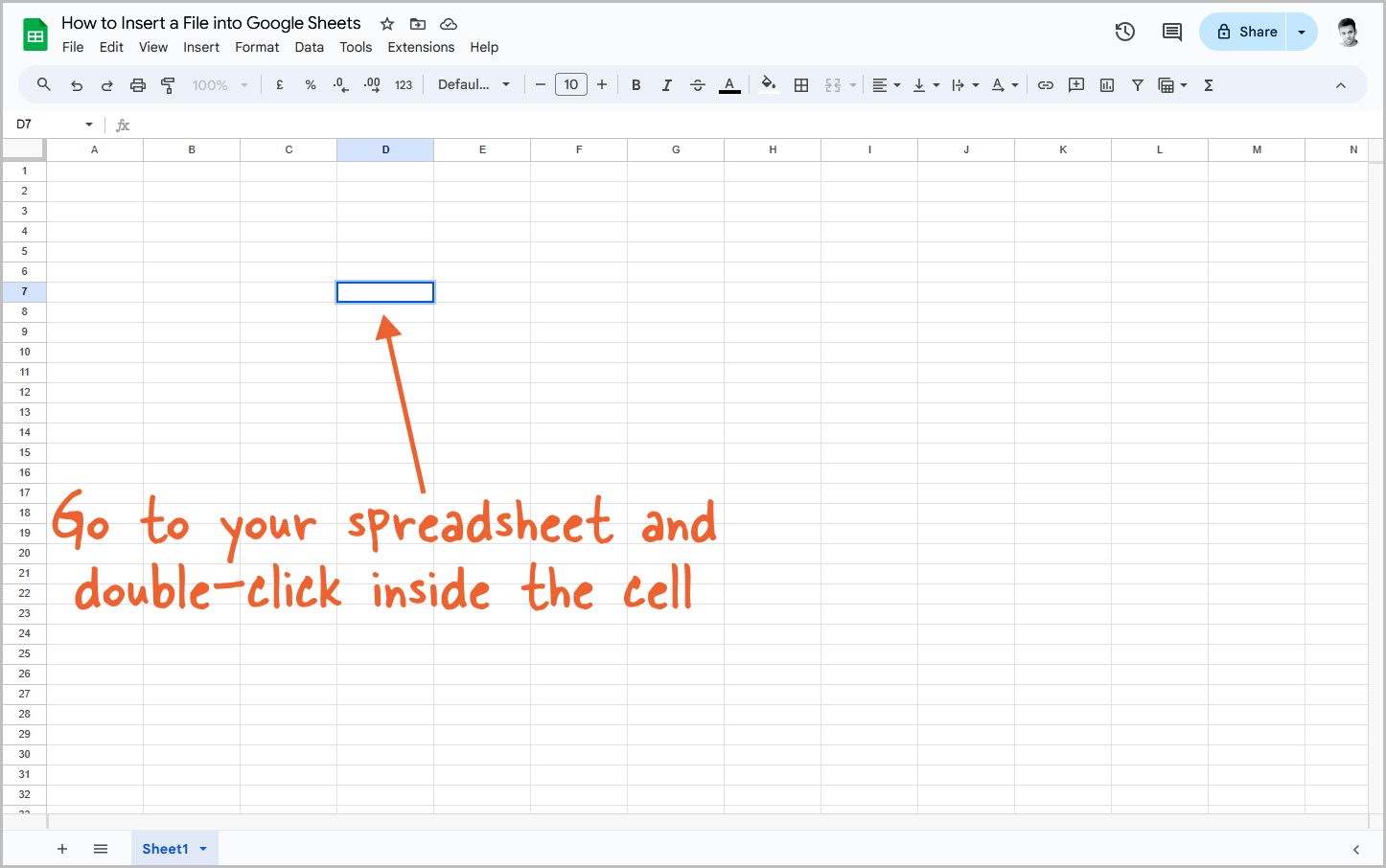 How to Insert a File into Google Sheets