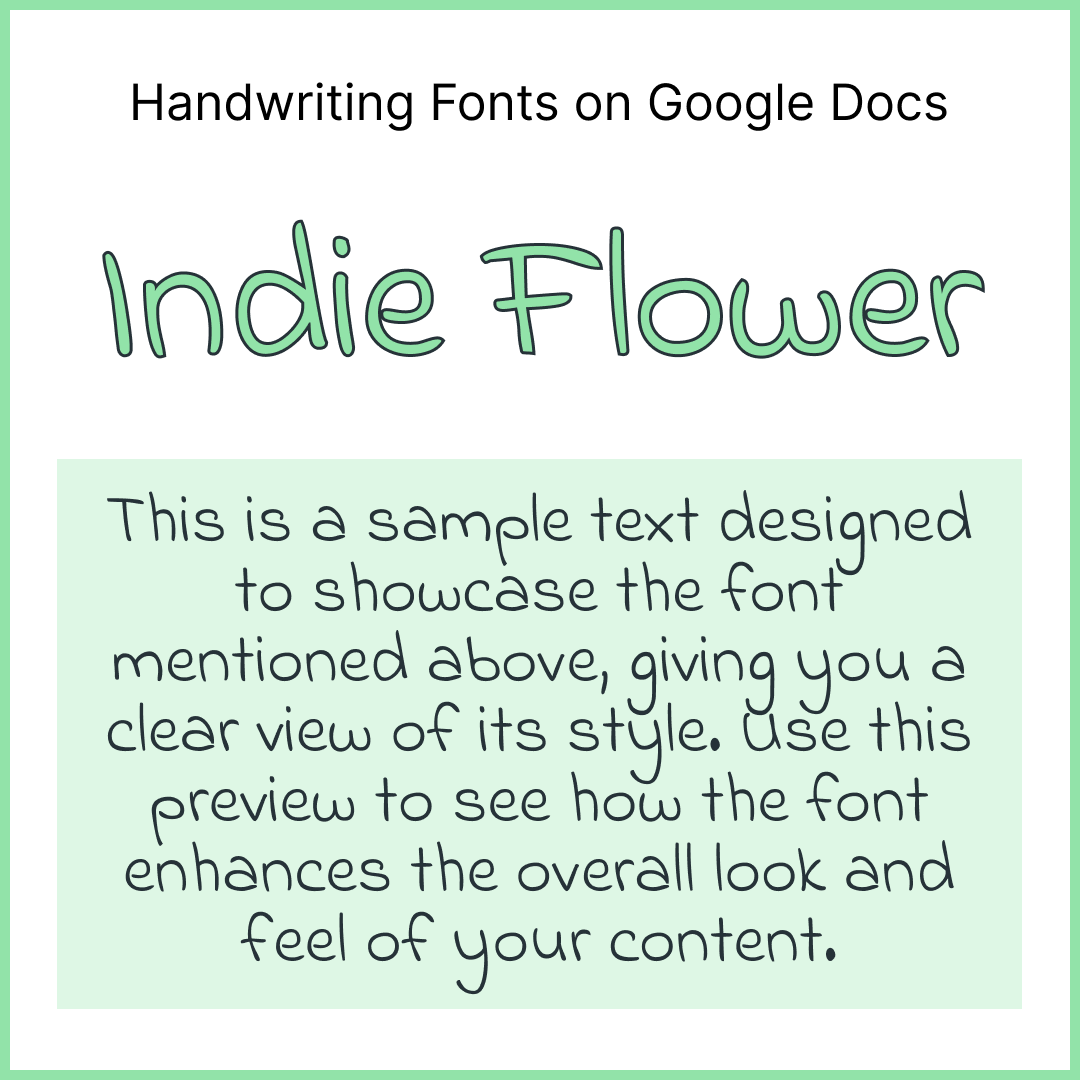 Handwriting Fonts Google Docs