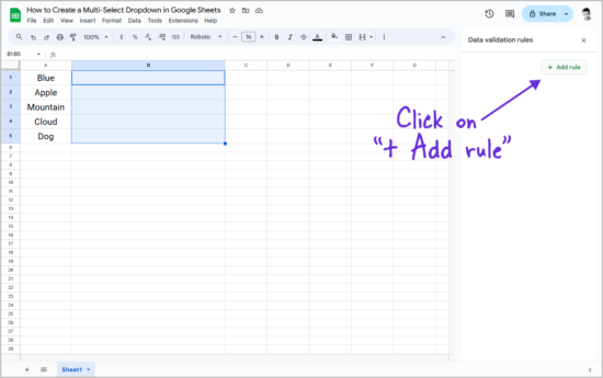 How to Create a Multi-Select Dropdown in Google Sheets (2026)