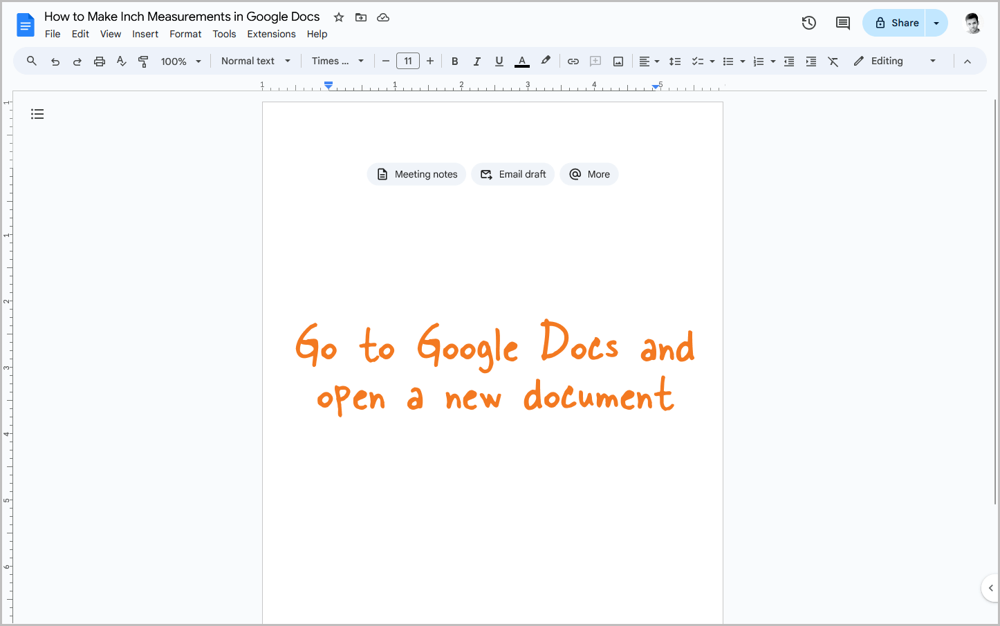 How to Make Inch Measurements in Google Docs