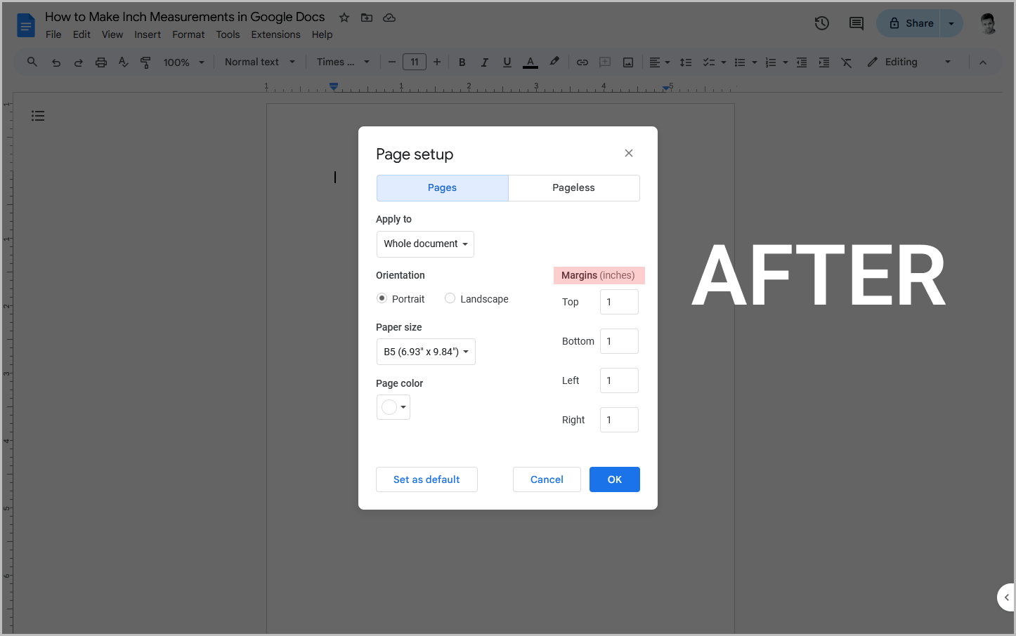 How to Make Inch Measurements in Google Docs