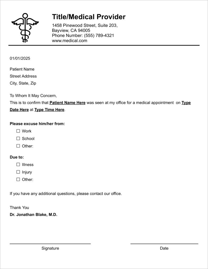 Free Editable Doctor’s Note Templates That Look 100% Authentic