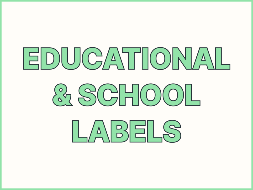 Educational & School Labels