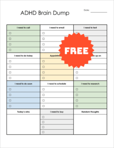 Free ADHD Daily Planner For Adults
