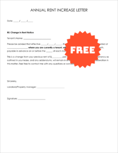 Free Editable Rental Increase Notice Template
