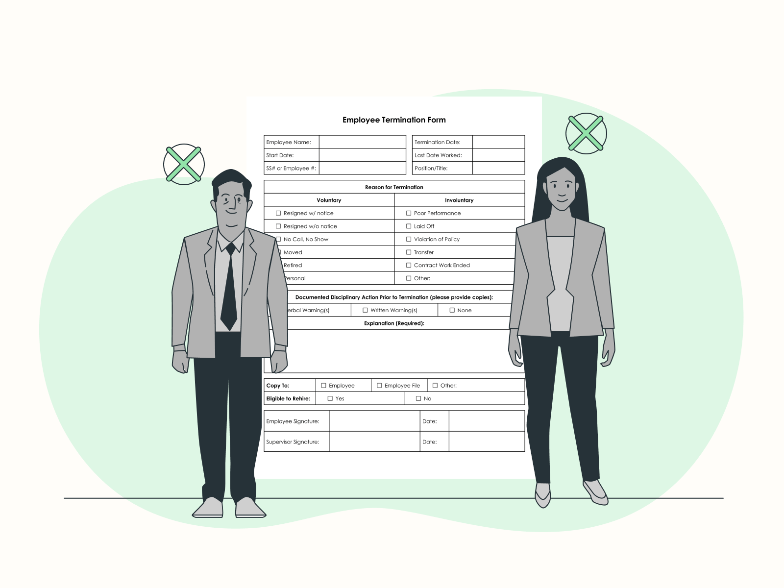 Free Employee Termination Form Template