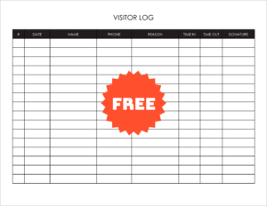 Free Visitor Log Template