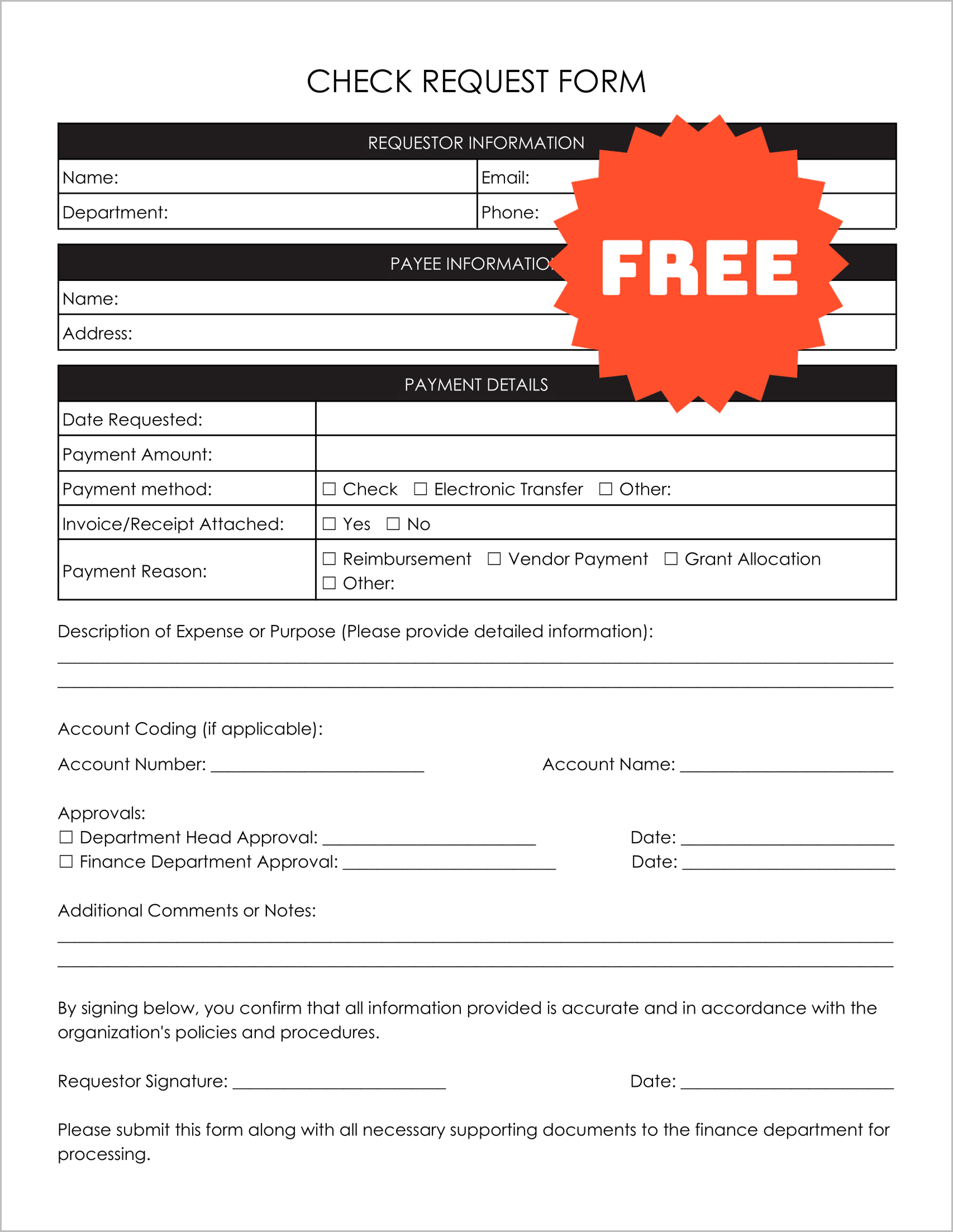 5 High-Quality Check Request Forms You Can Download for Free! 5 High-Quality Check Request Forms You Can Download for Free!