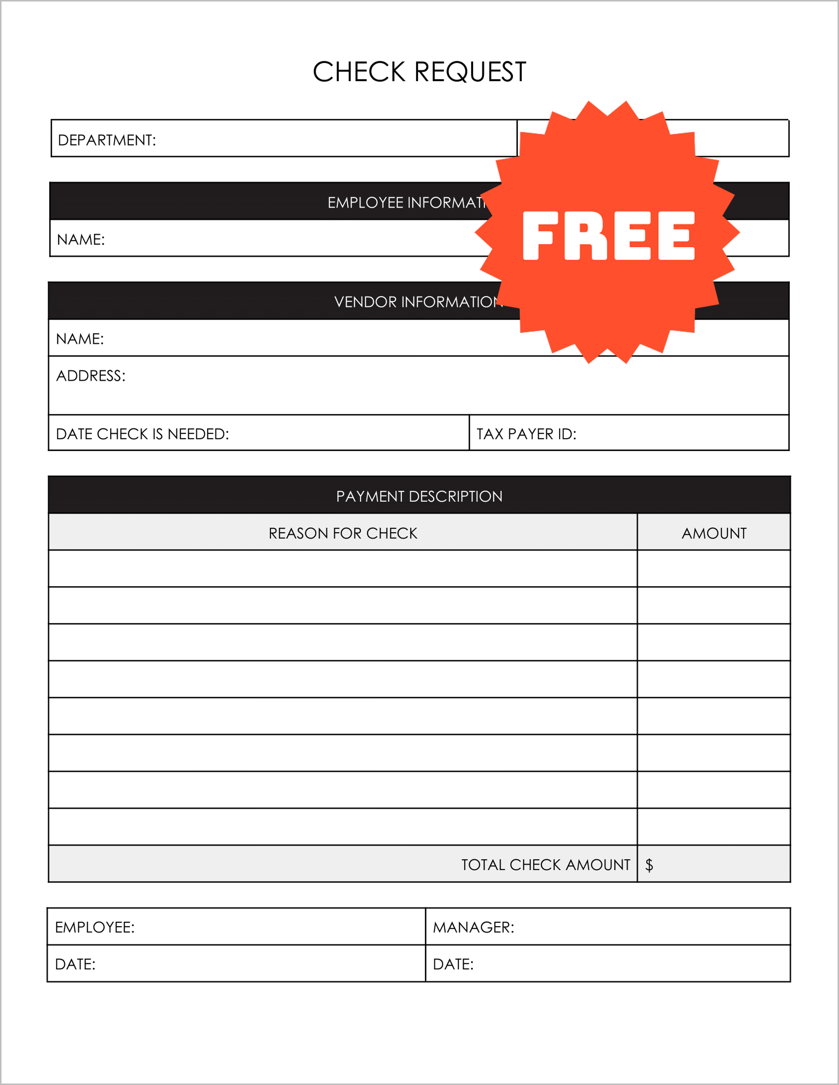 5 High-Quality Check Request Forms You Can Download for Free! 5 High-Quality Check Request Forms You Can Download for Free!