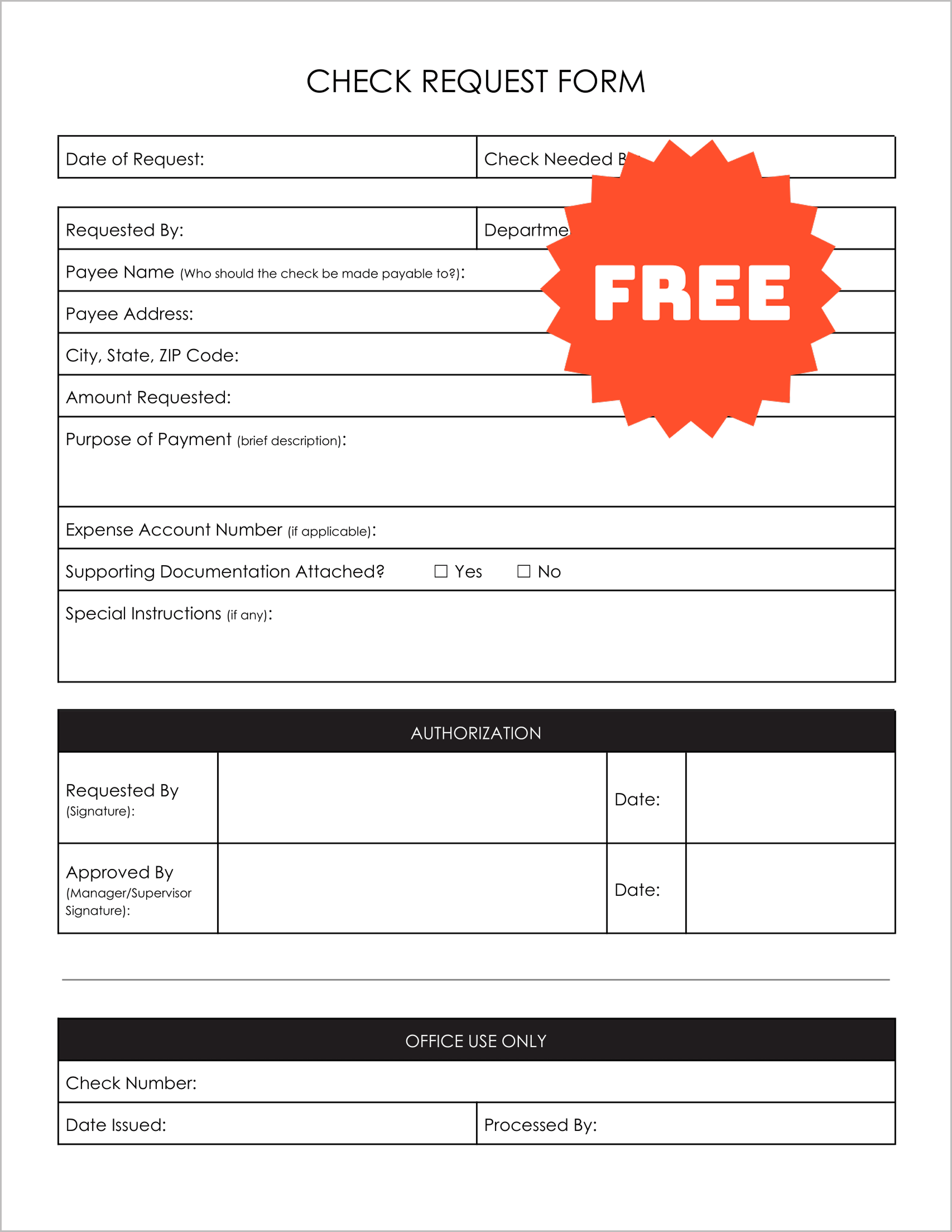 5 High-Quality Check Request Forms You Can Download for Free! 5 High-Quality Check Request Forms You Can Download for Free!