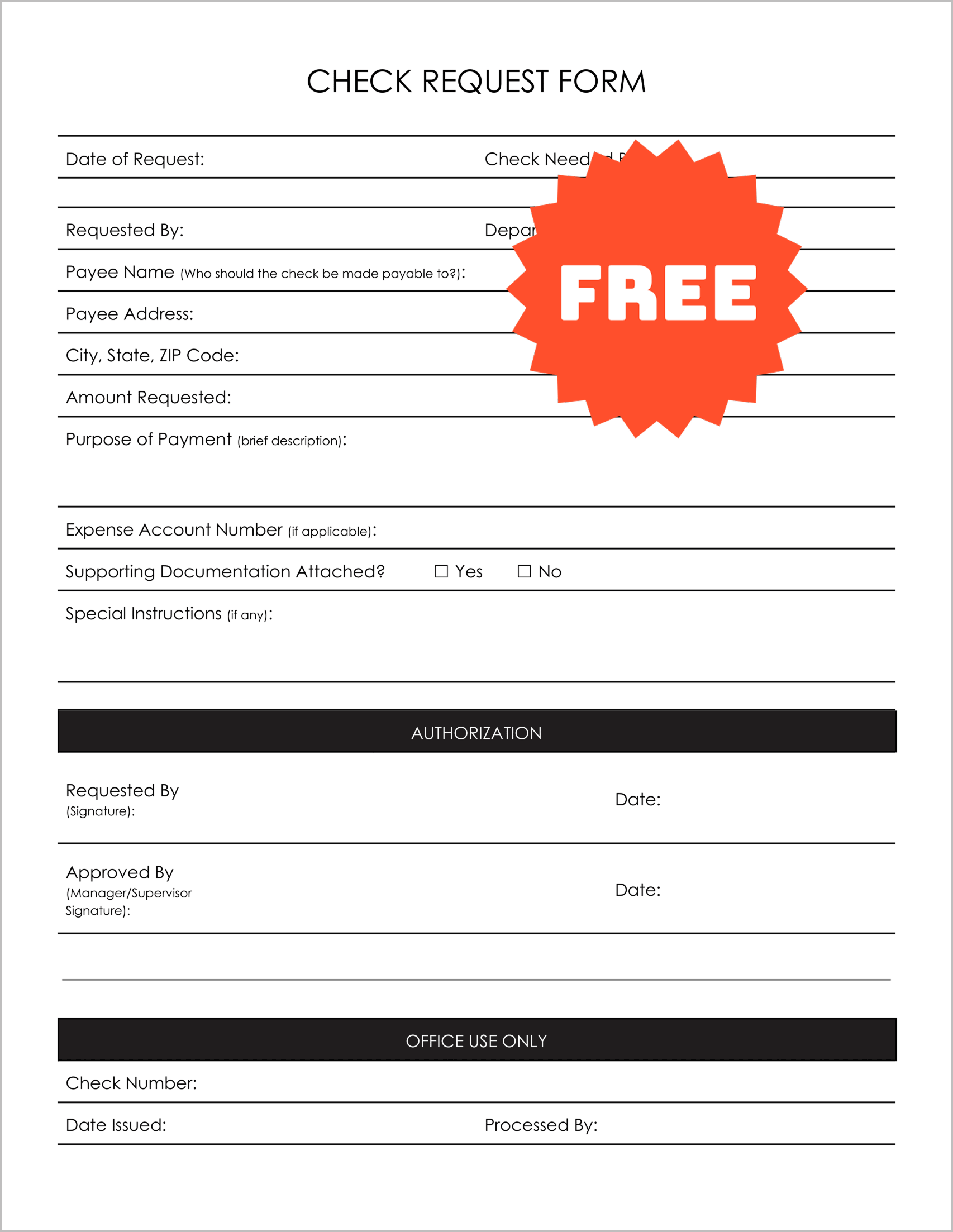 5 High-Quality Check Request Forms You Can Download for Free! 5 High-Quality Check Request Forms You Can Download for Free!