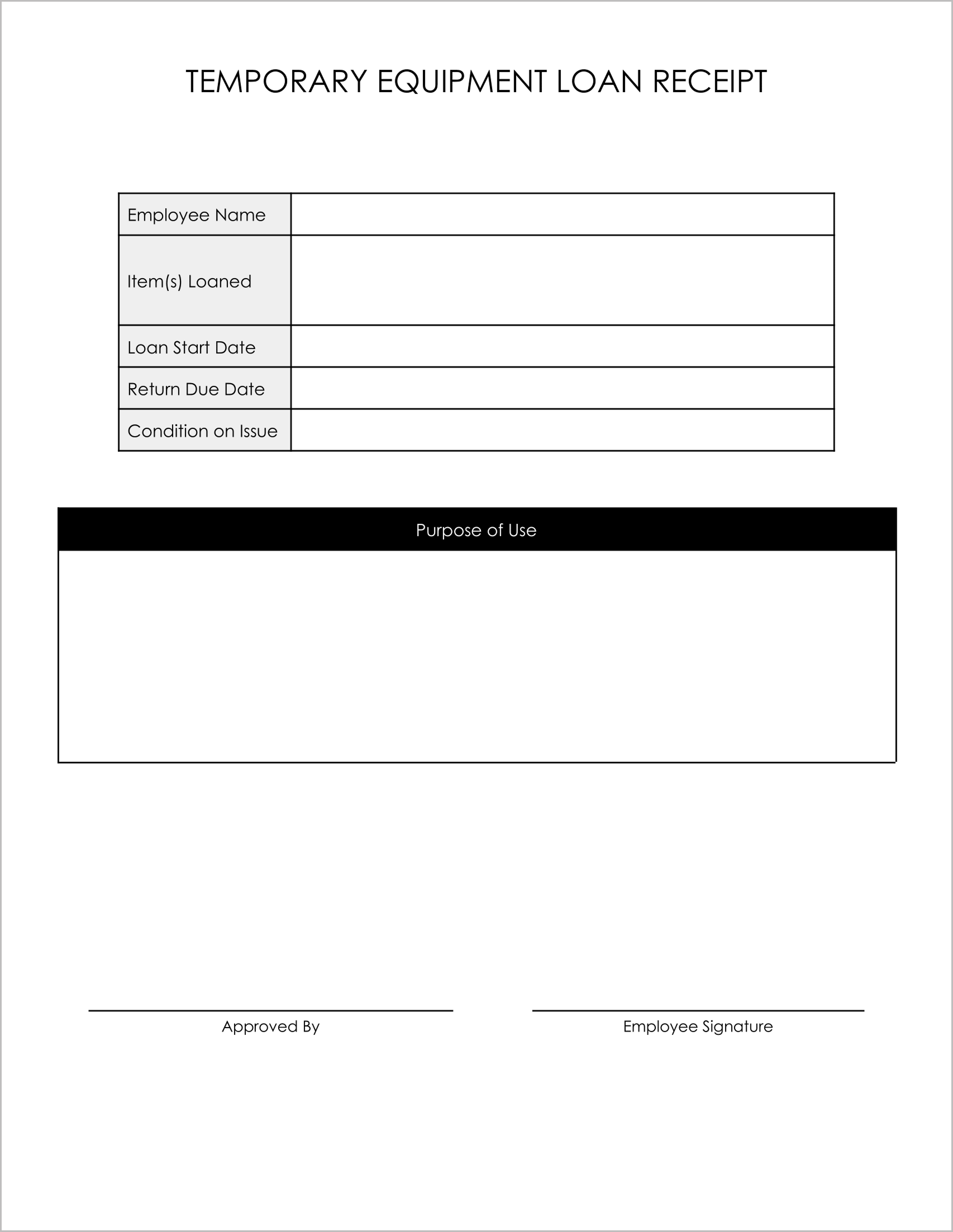 11 Free Acknowledgement Receipt of Equipment Form Templates 11 Free Acknowledgement Receipt of Equipment Form Templates