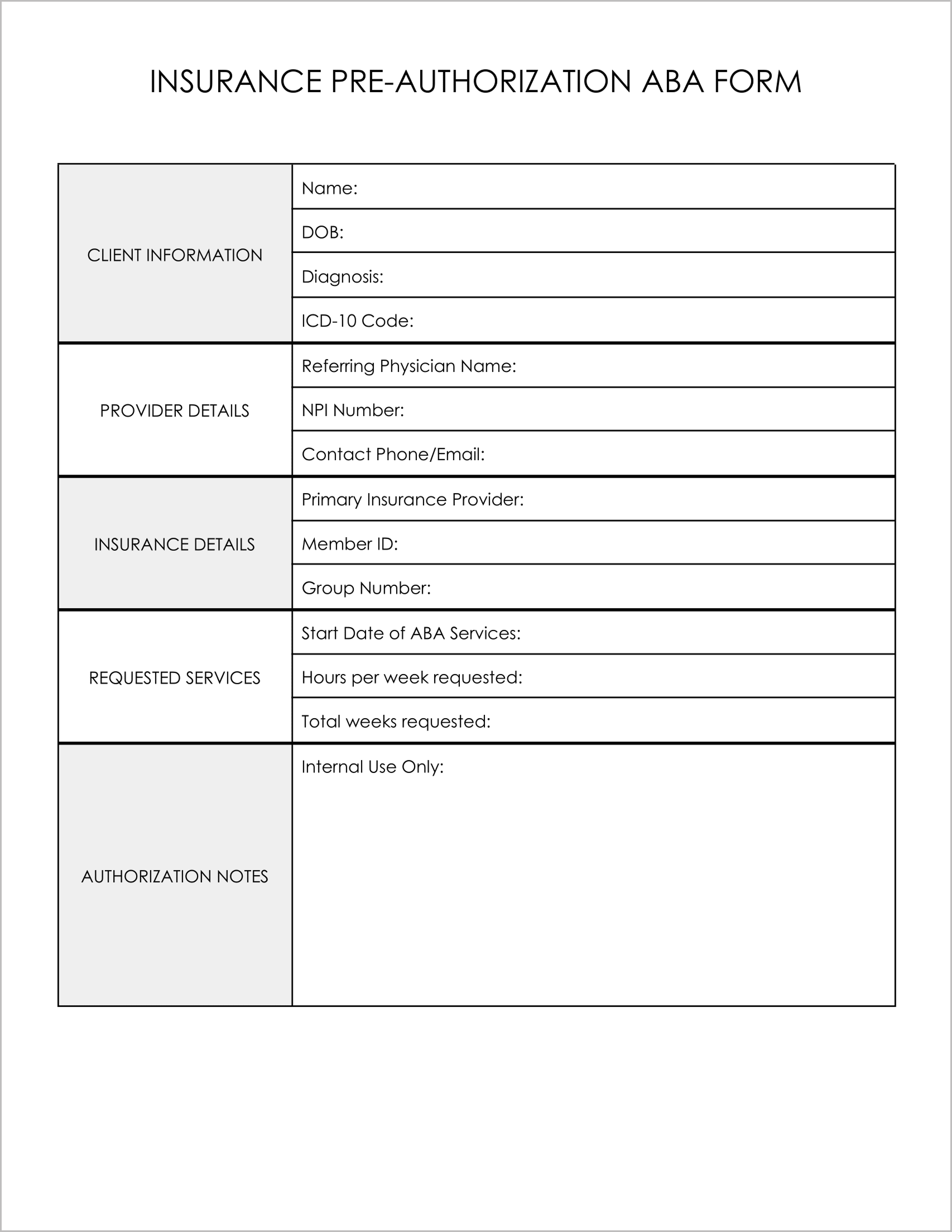 11 Must have Free ABA Intake Forms 11 Must have Free ABA Intake Forms