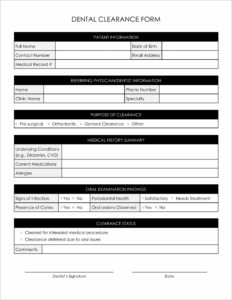 Free, Must-Have Dental Clearance Forms