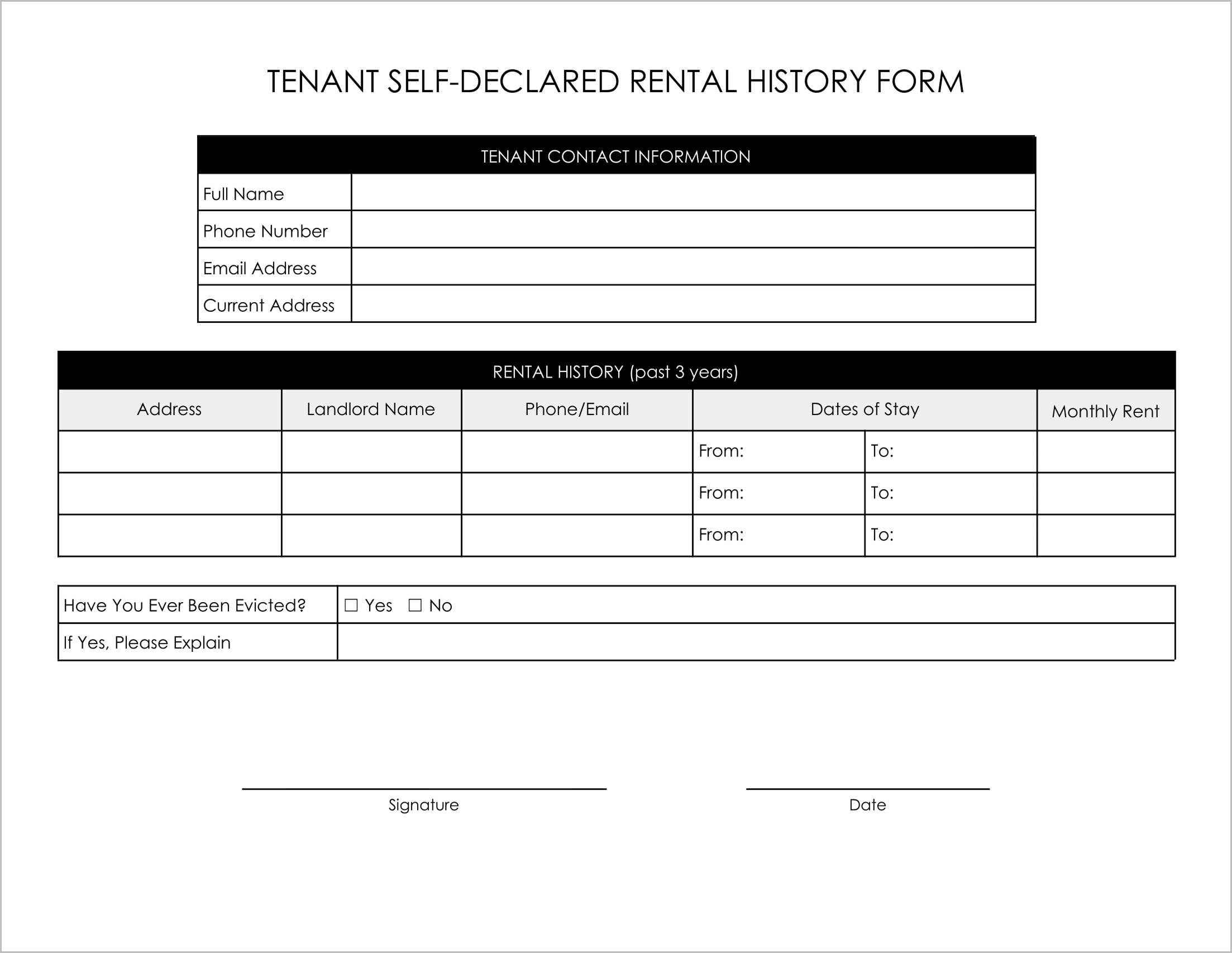 10 Free Must-Have Rental Verification Form Templates
