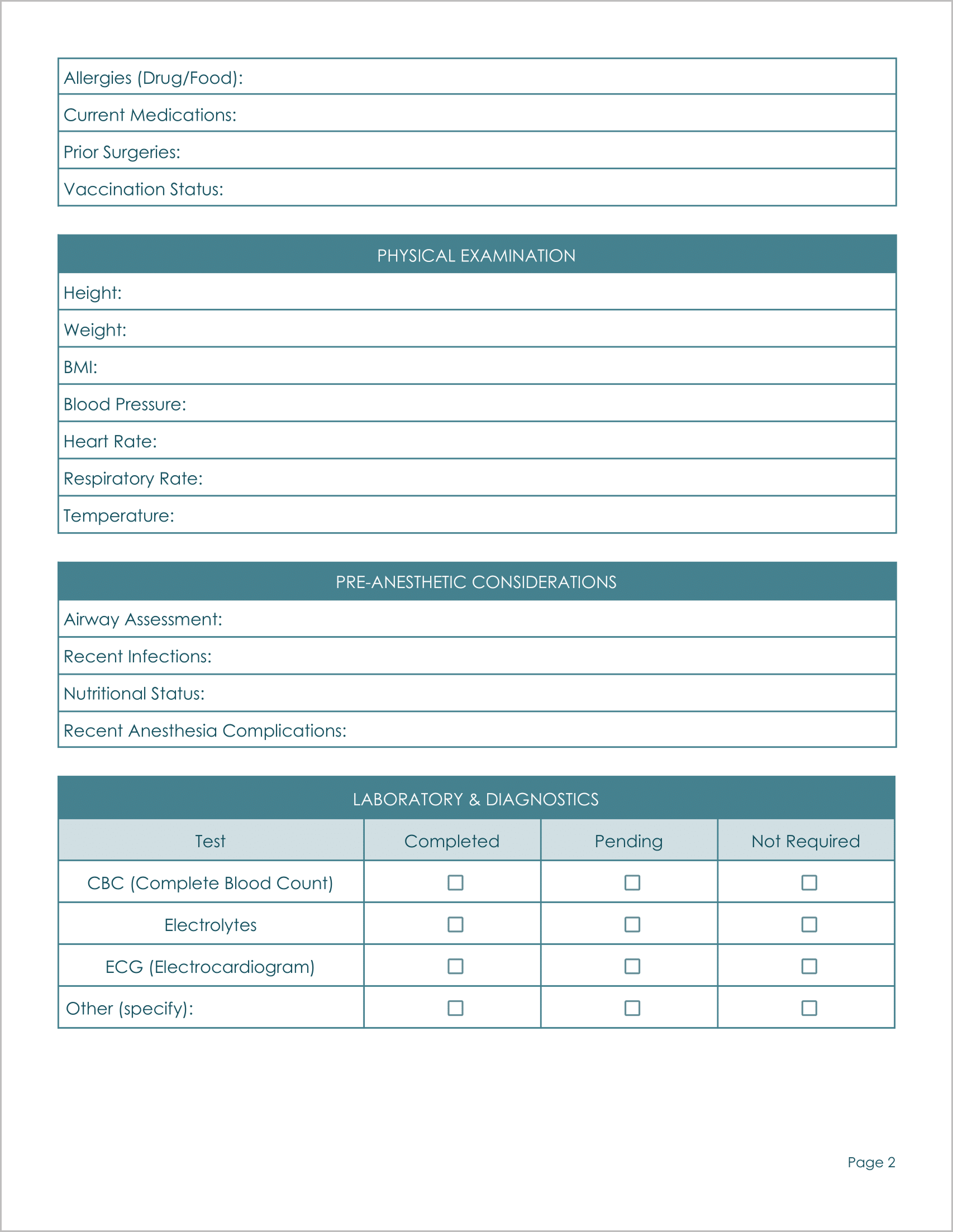 18 Must-Have Free Medical Clearance Forms for Surgery 18 Must-Have Free Medical Clearance Forms for Surgery