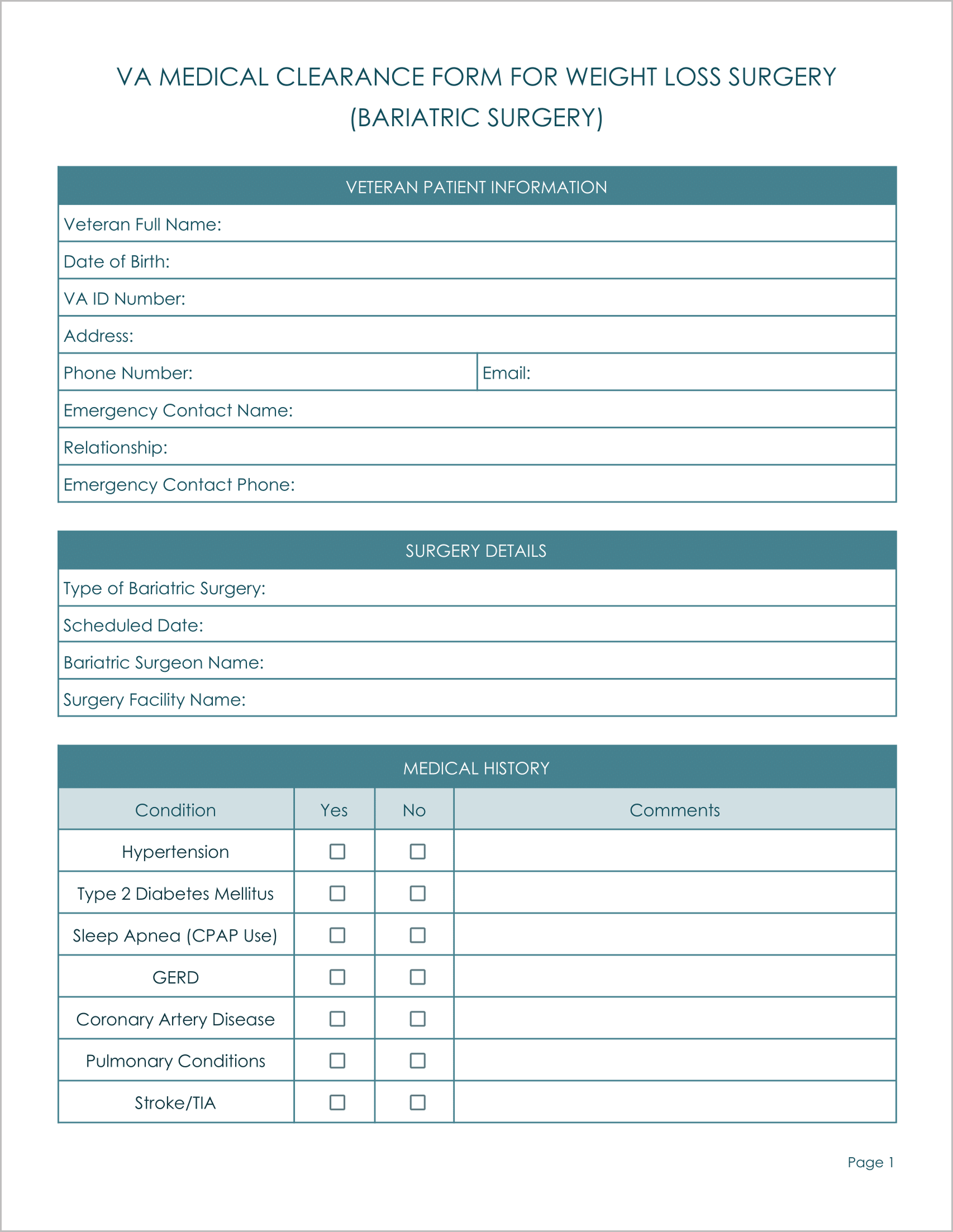 18 Must-Have Free Medical Clearance Forms for Surgery 18 Must-Have Free Medical Clearance Forms for Surgery