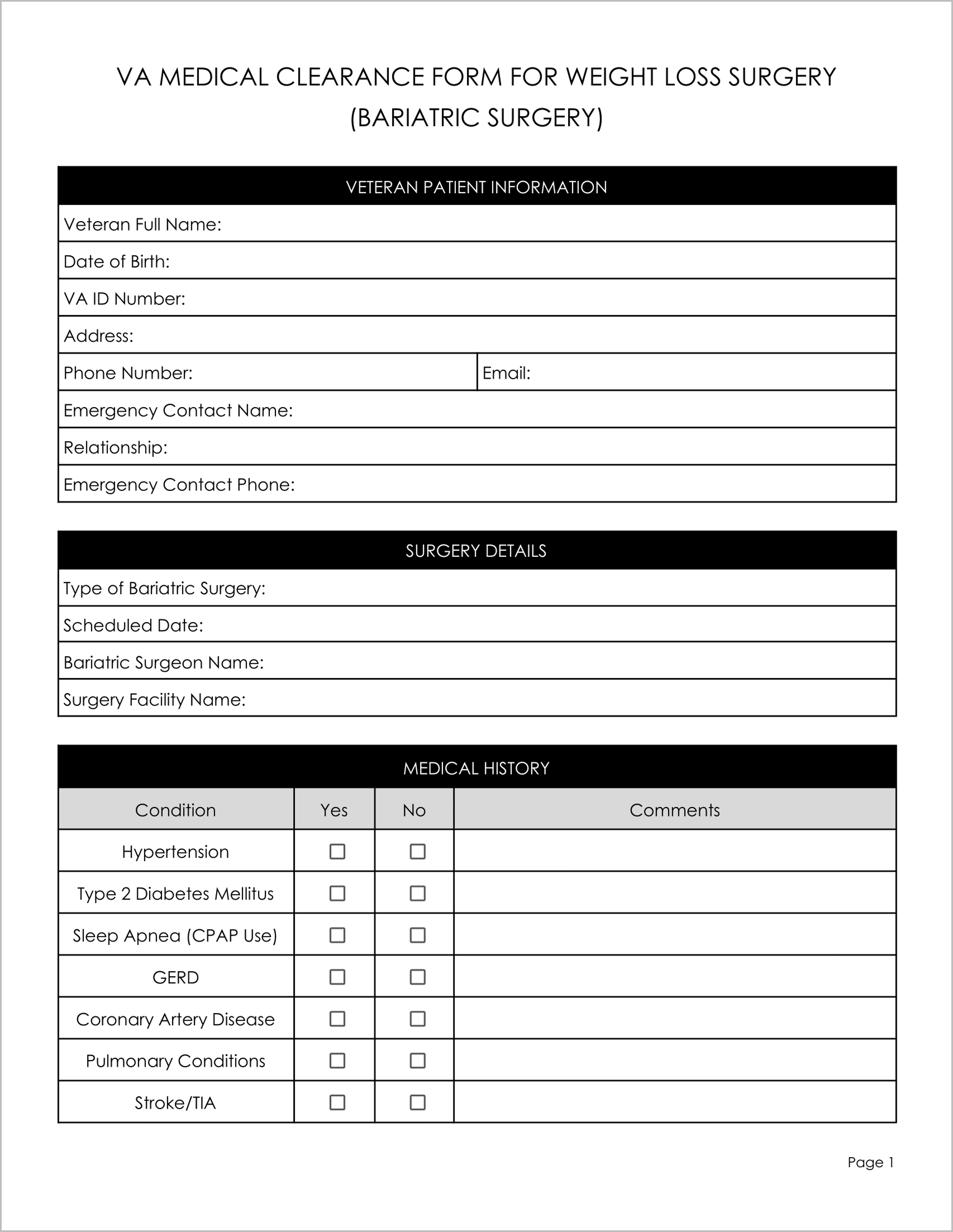18 Must-Have Free Medical Clearance Forms for Surgery 18 Must-Have Free Medical Clearance Forms for Surgery