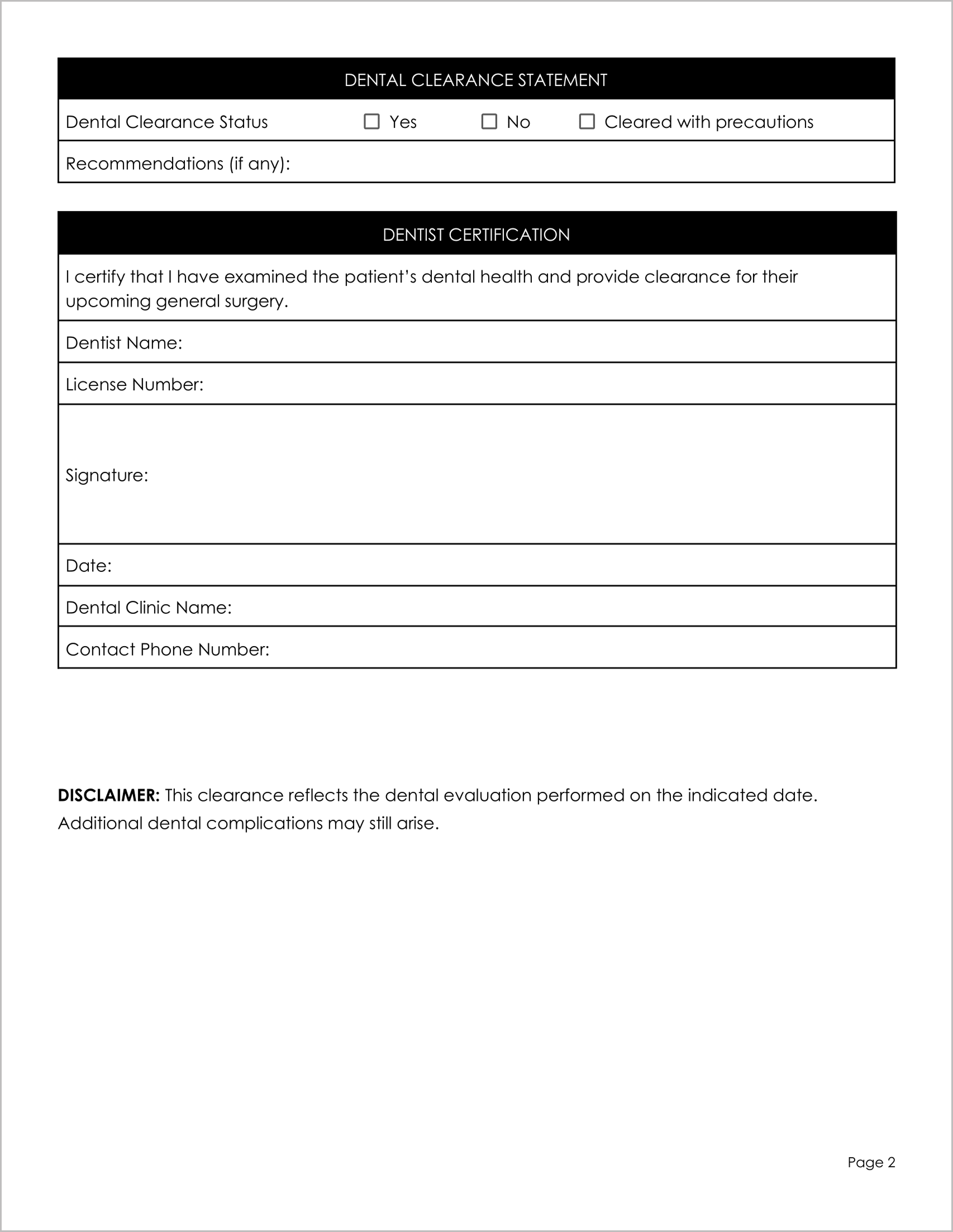 18 Must-Have Free Medical Clearance Forms for Surgery 18 Must-Have Free Medical Clearance Forms for Surgery