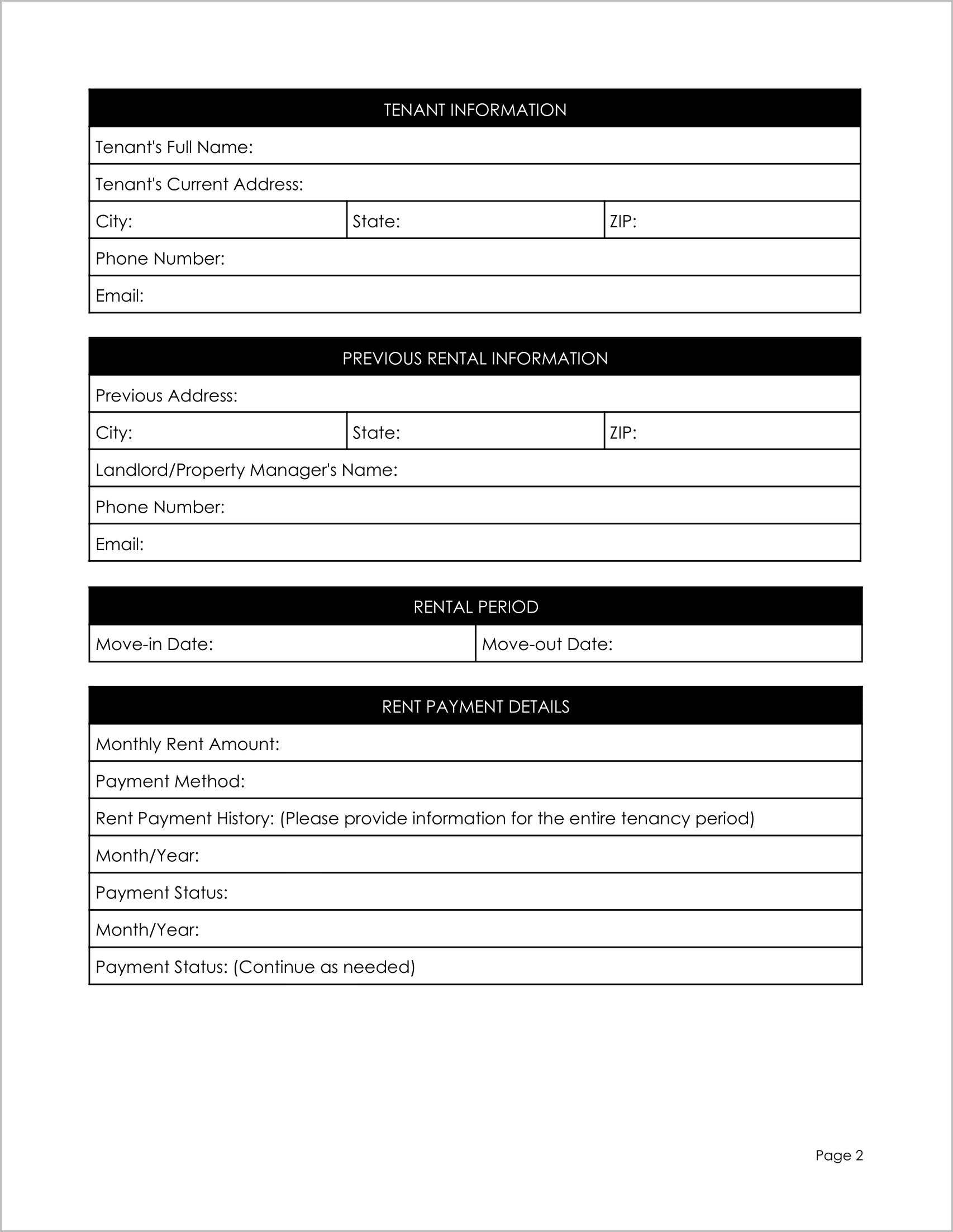 10 Free Must-Have Rental Verification Form Templates