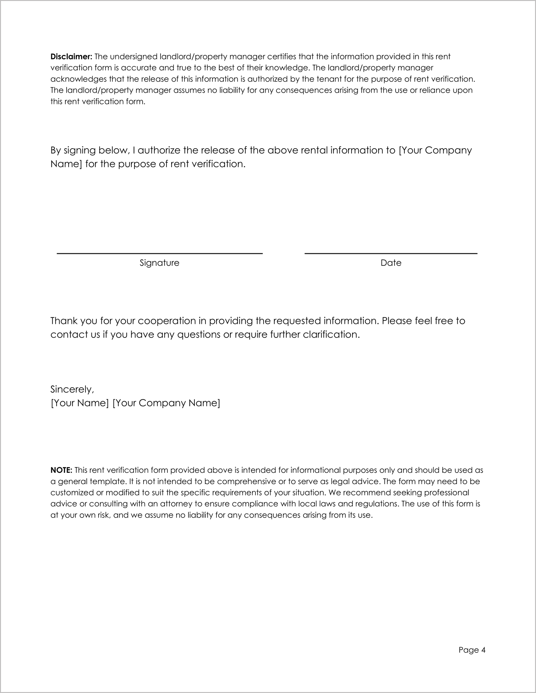 10 Free Must-Have Rental Verification Form Templates