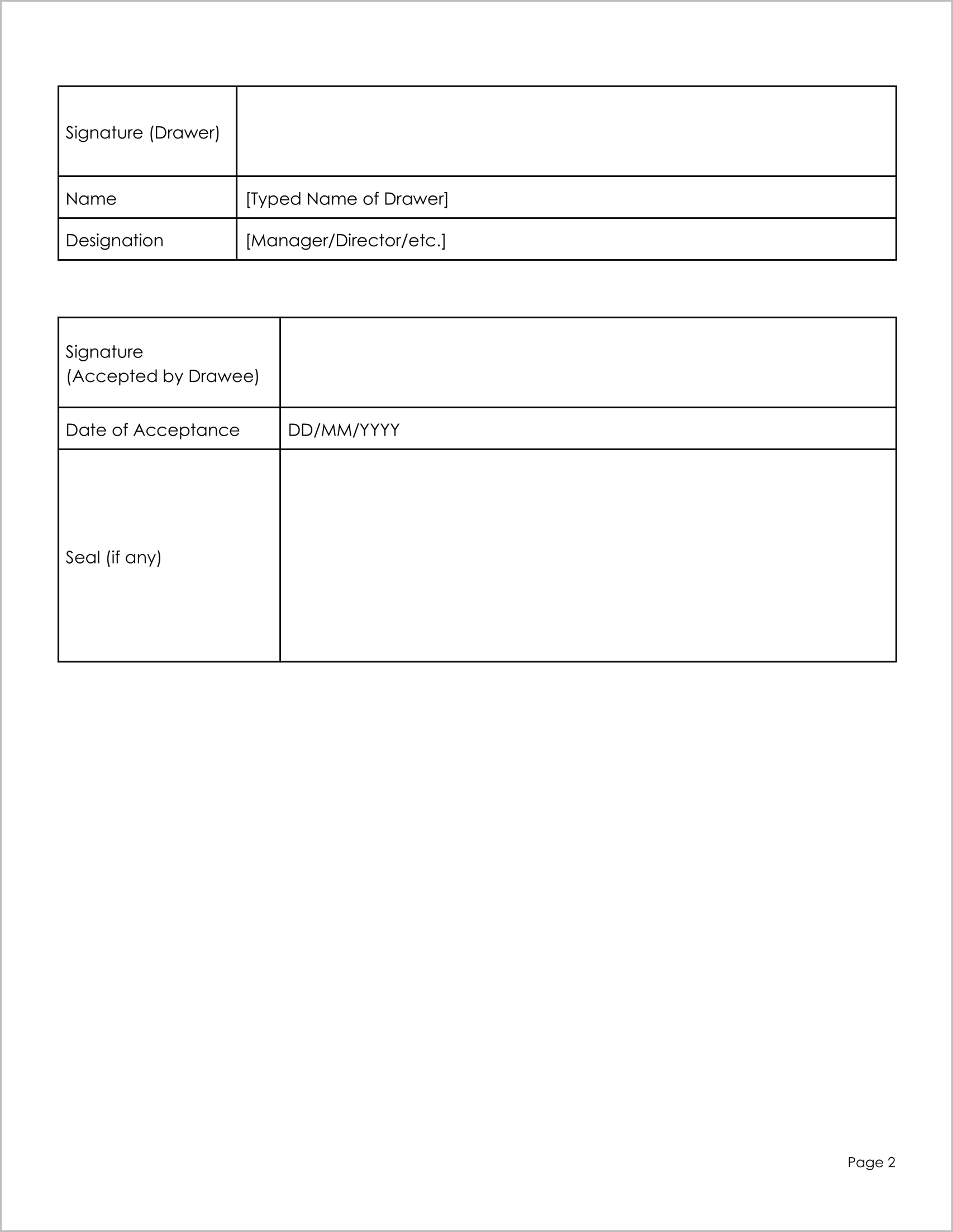 6 Must-Have International Bill of Exchange Templates