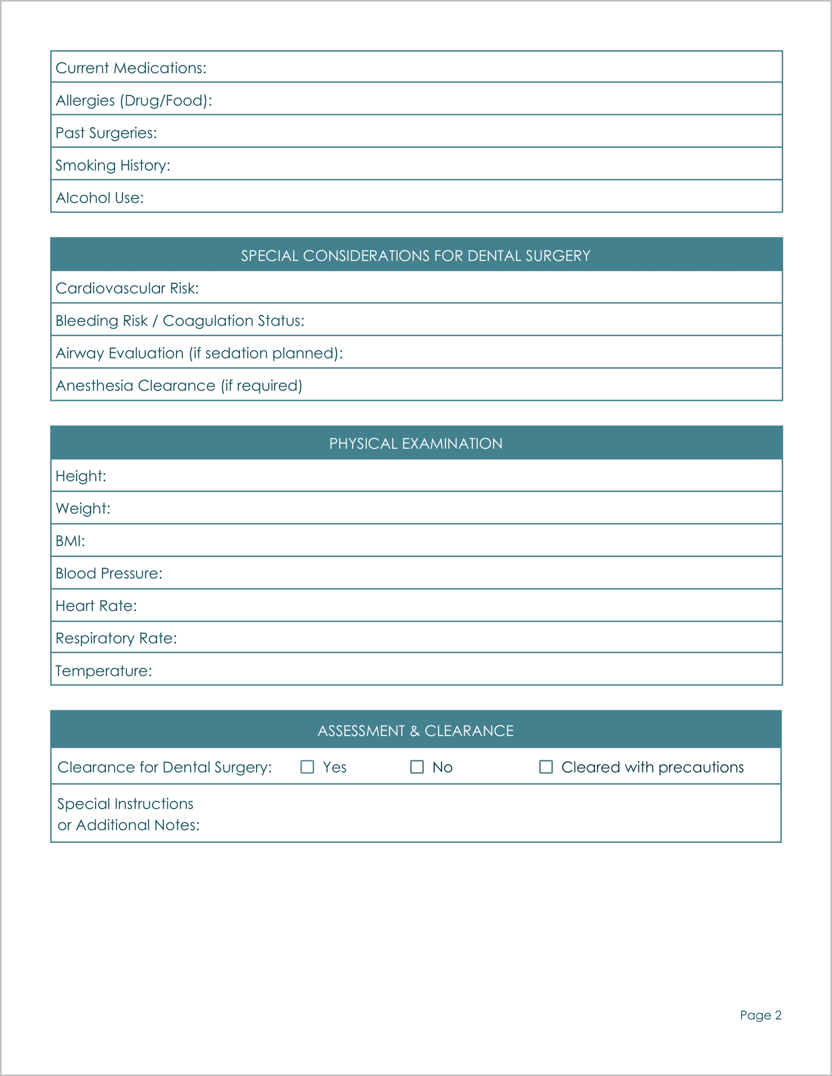 18 Must-Have Free Medical Clearance Forms for Surgery 18 Must-Have Free Medical Clearance Forms for Surgery