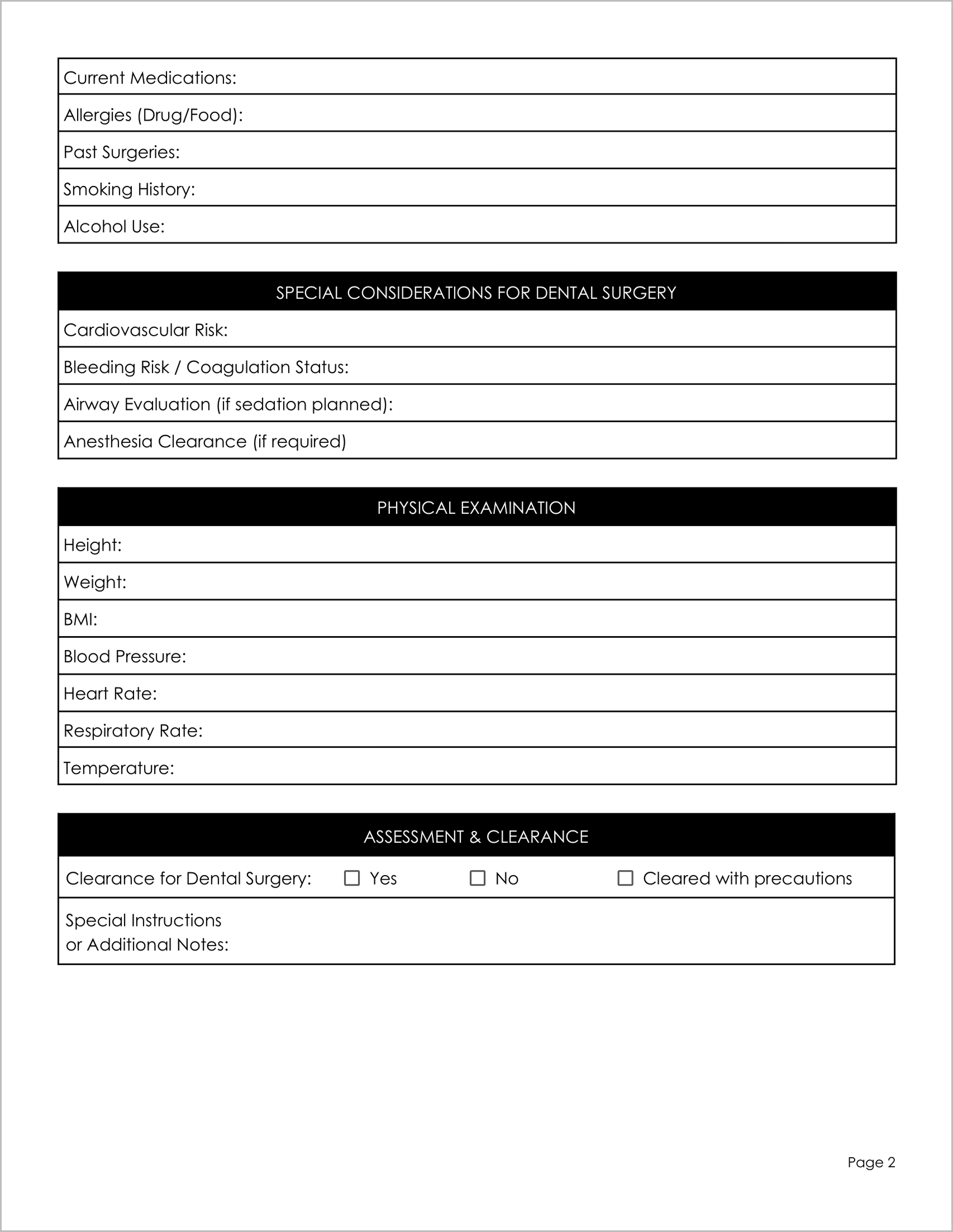 18 Must-Have Free Medical Clearance Forms for Surgery 18 Must-Have Free Medical Clearance Forms for Surgery
