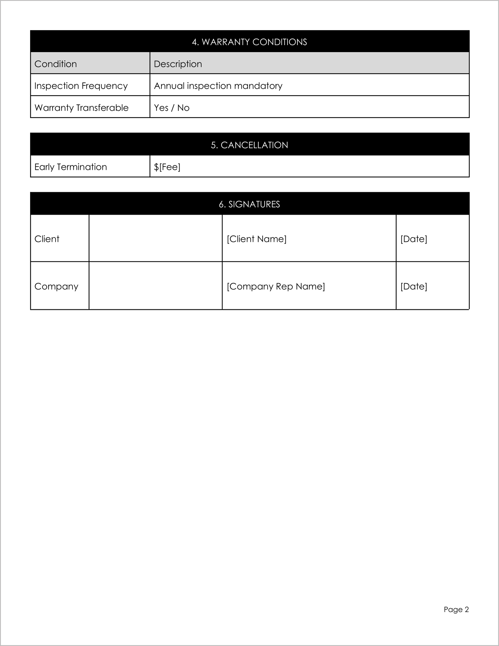 6 Free Pest Control Agreement Templates