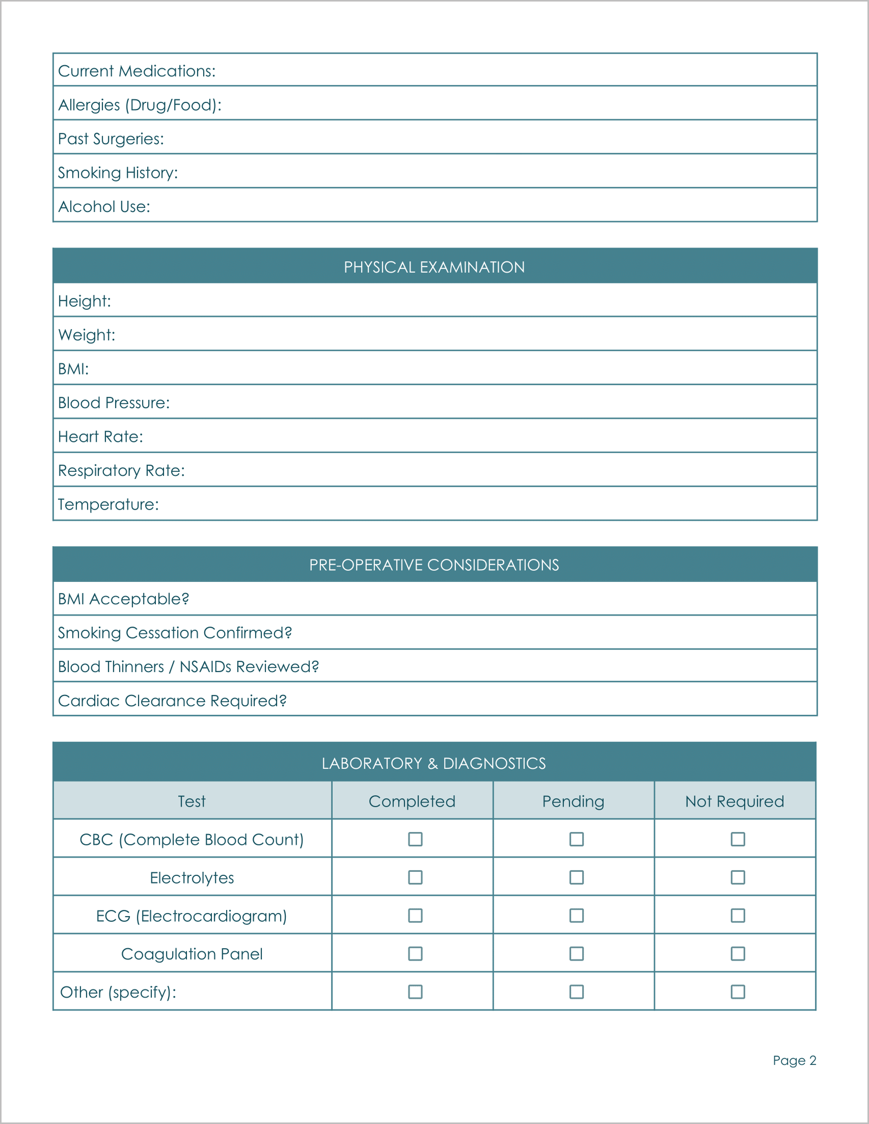 18 Must-Have Free Medical Clearance Forms for Surgery 18 Must-Have Free Medical Clearance Forms for Surgery