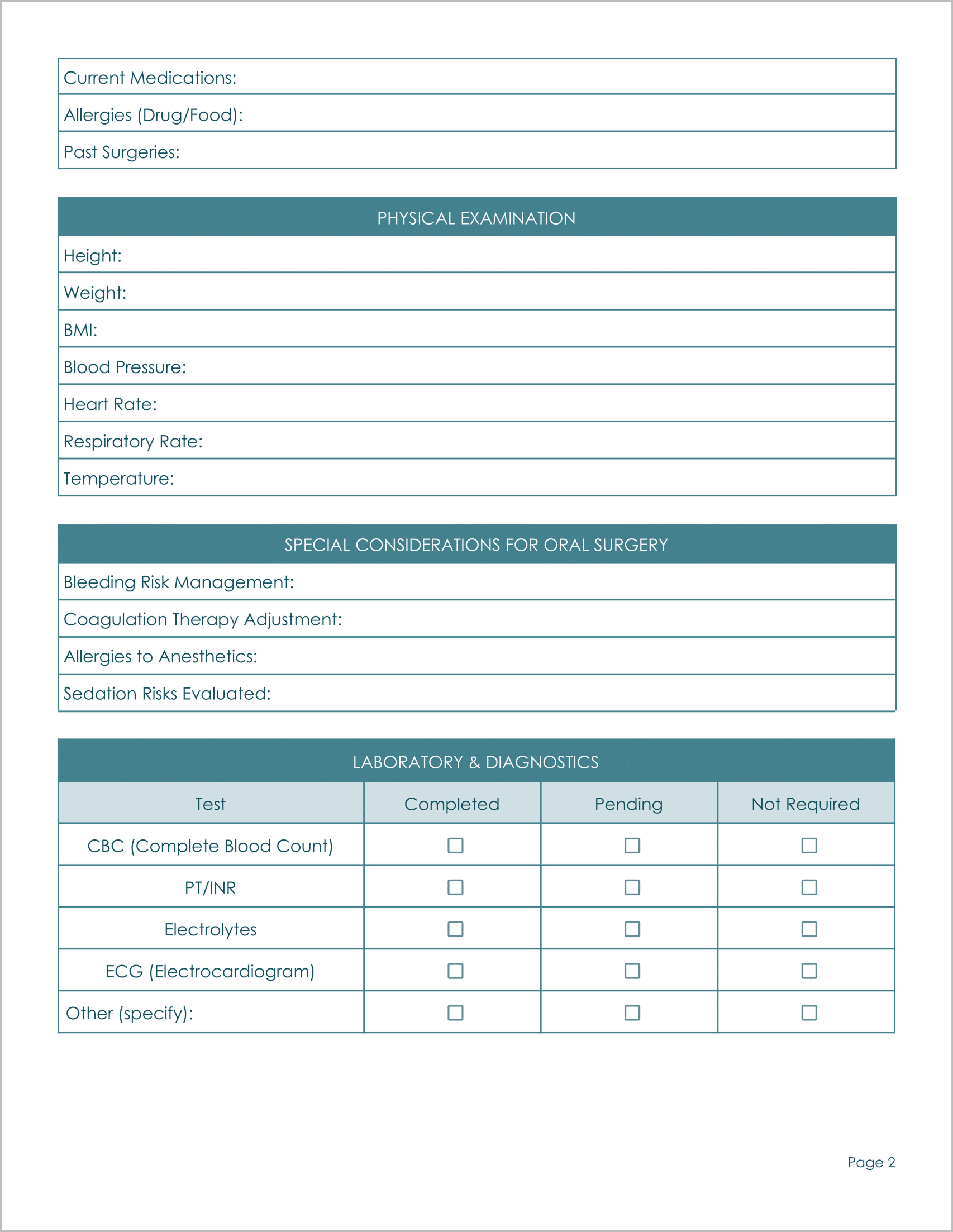 18 Must-Have Free Medical Clearance Forms for Surgery 18 Must-Have Free Medical Clearance Forms for Surgery