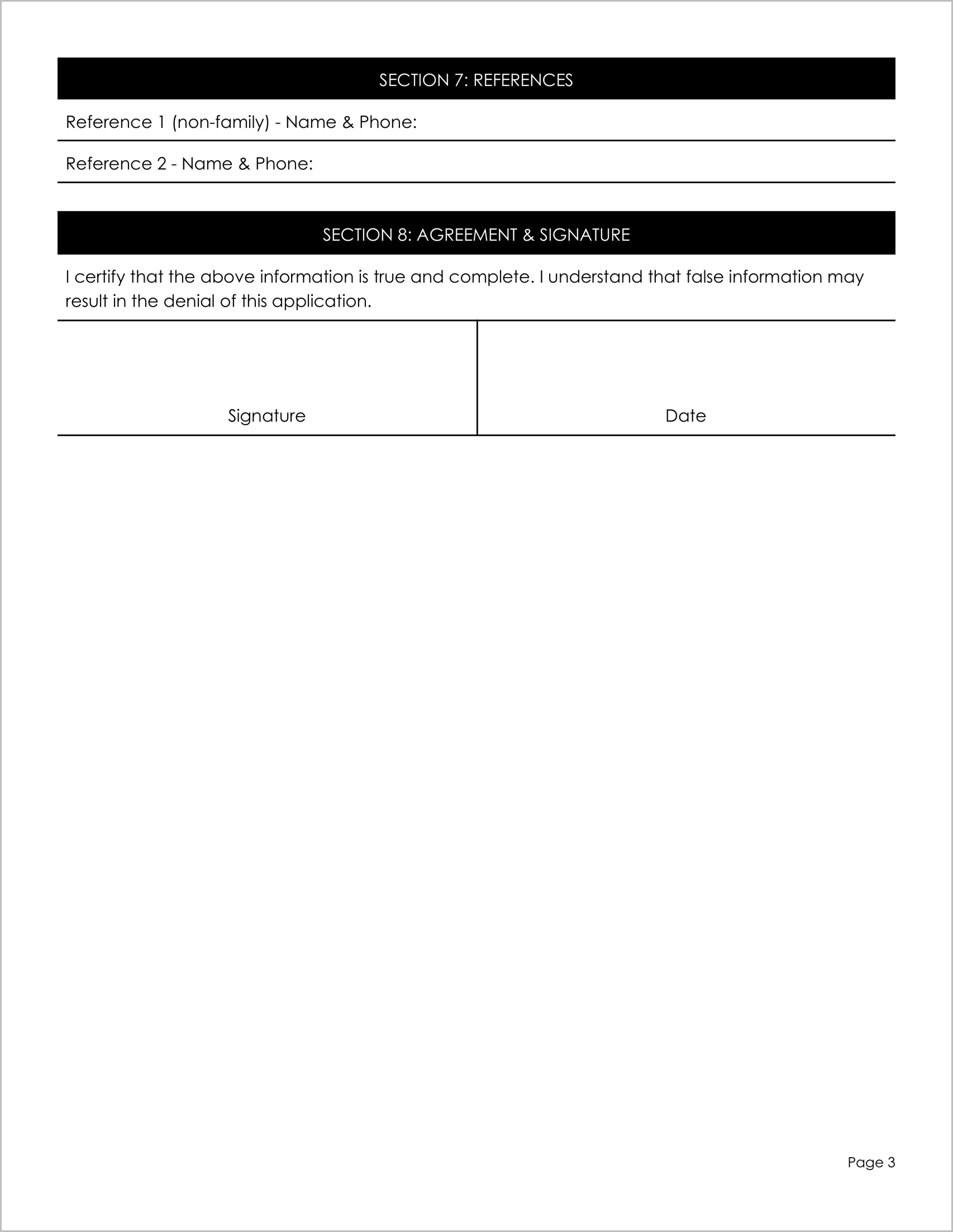 Free Cat Adoption Application Form Templates Free Cat Adoption Application Form Templates