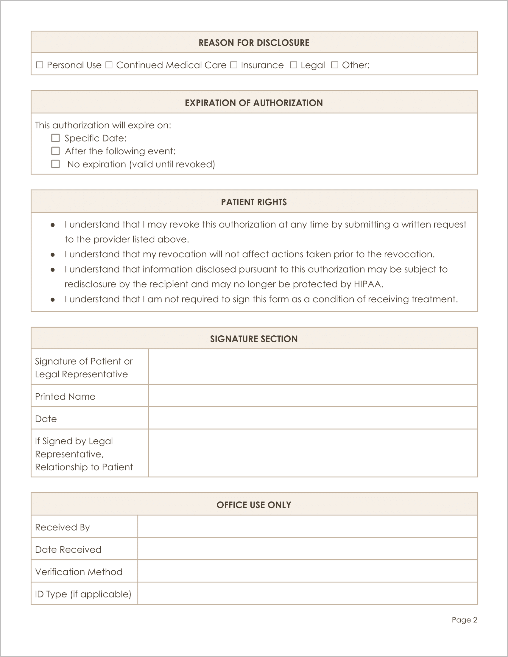 Free HIPAA Consent Form Template