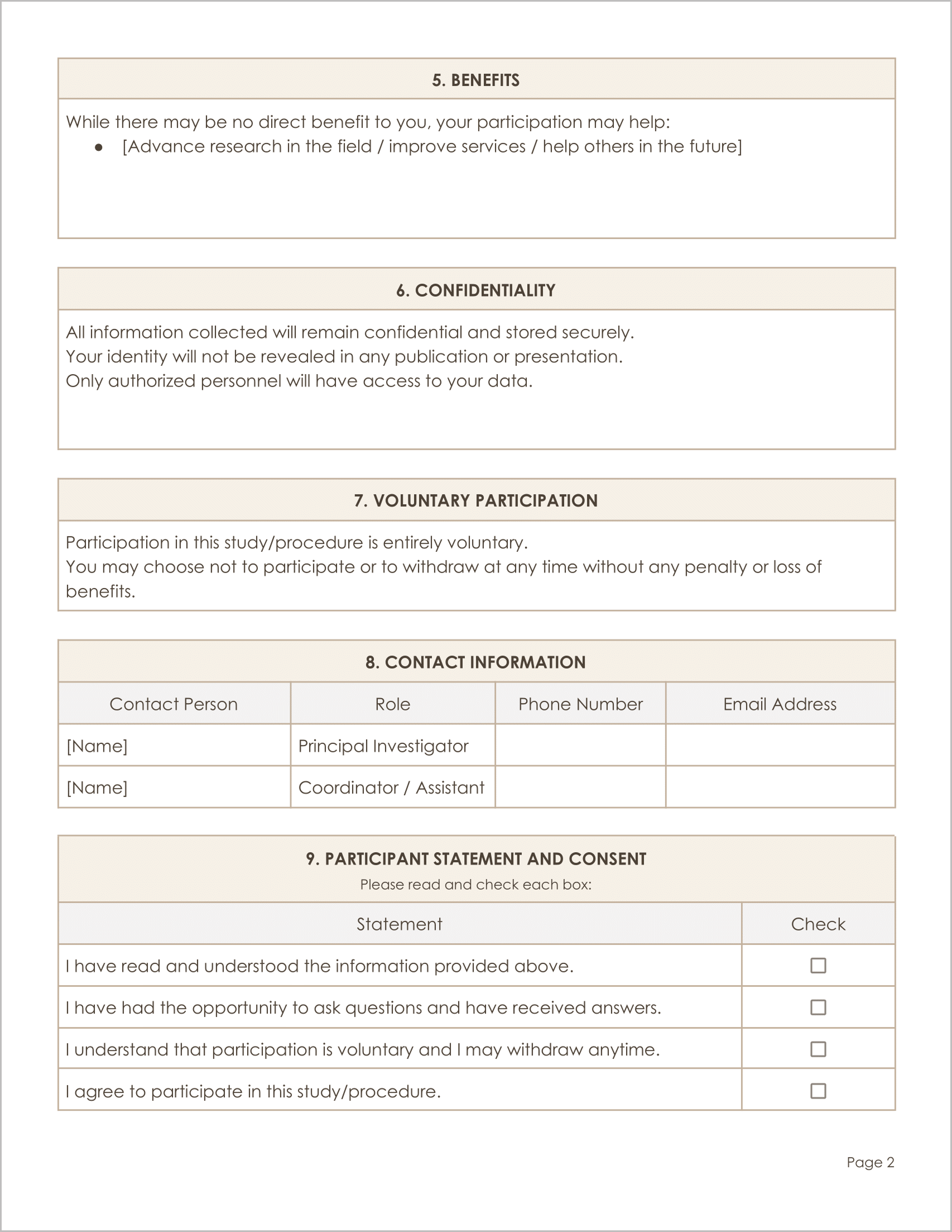 Free Informed Consent Form Templates