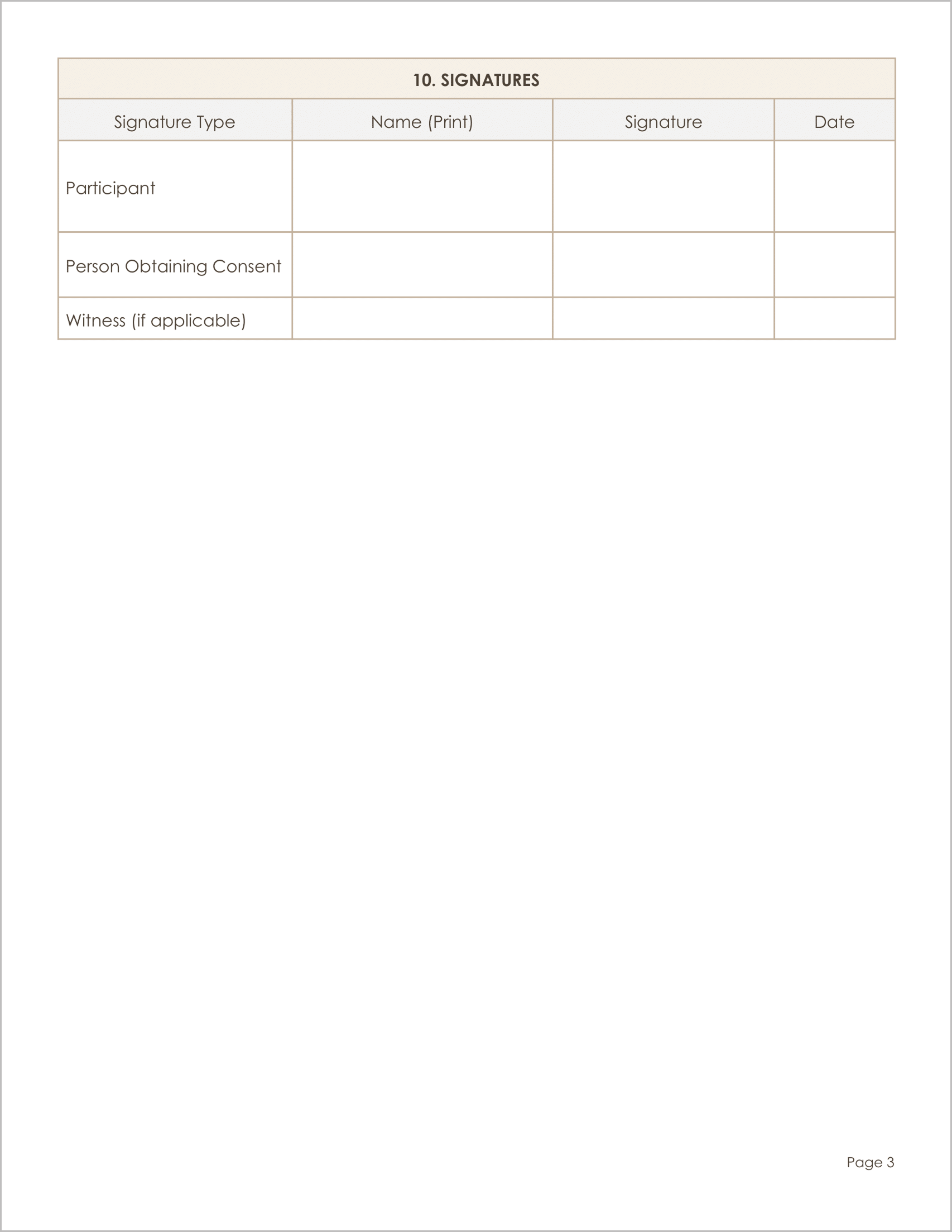 Free Informed Consent Form Templates