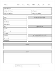 Free Printable Patient Visit Note Templates-5