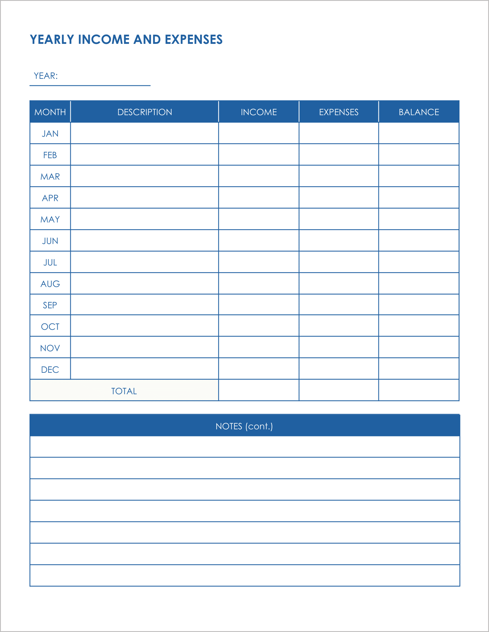 5 Free Printable Income and Expense Logs