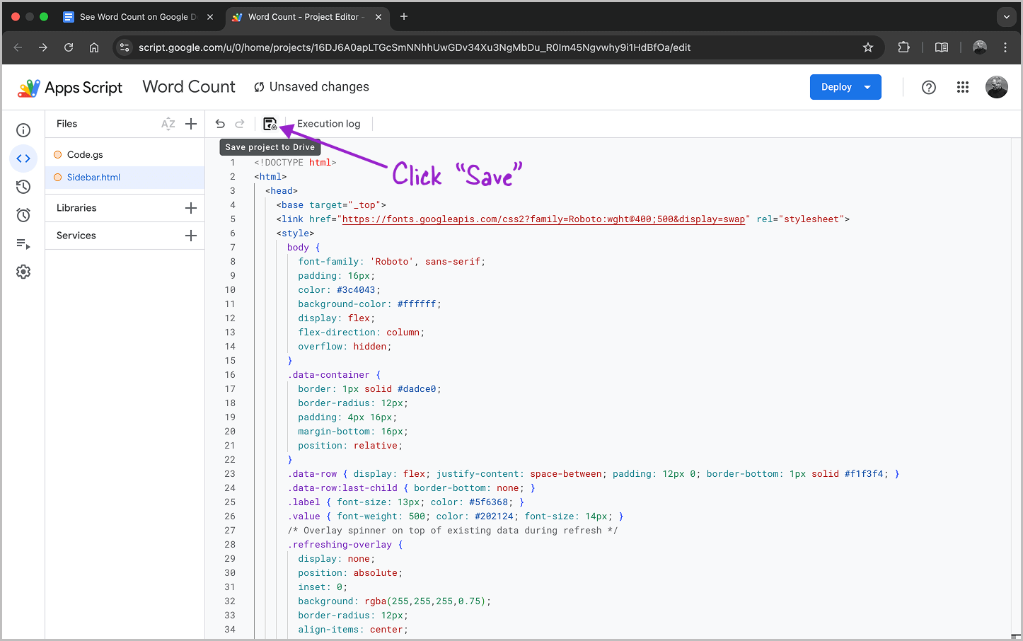 How to See Word Count on Google Docs for All Tabs