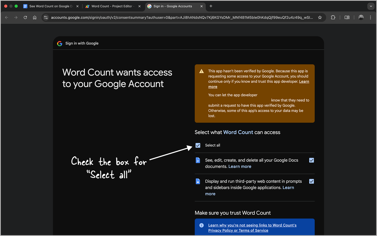 How to See Word Count on Google Docs for All Tabs