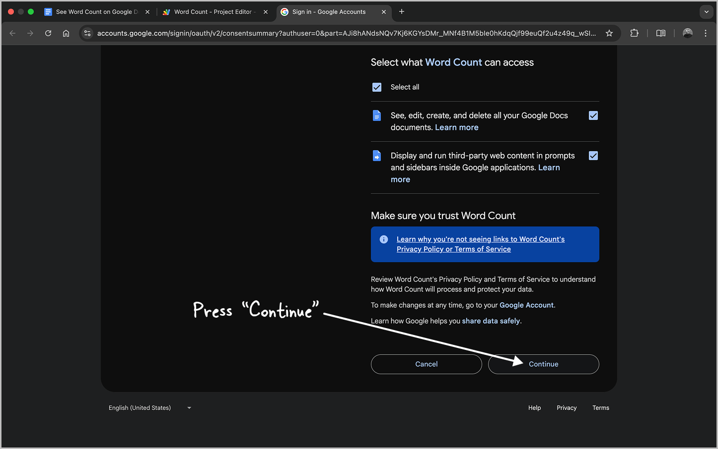 How to See Word Count on Google Docs for All Tabs