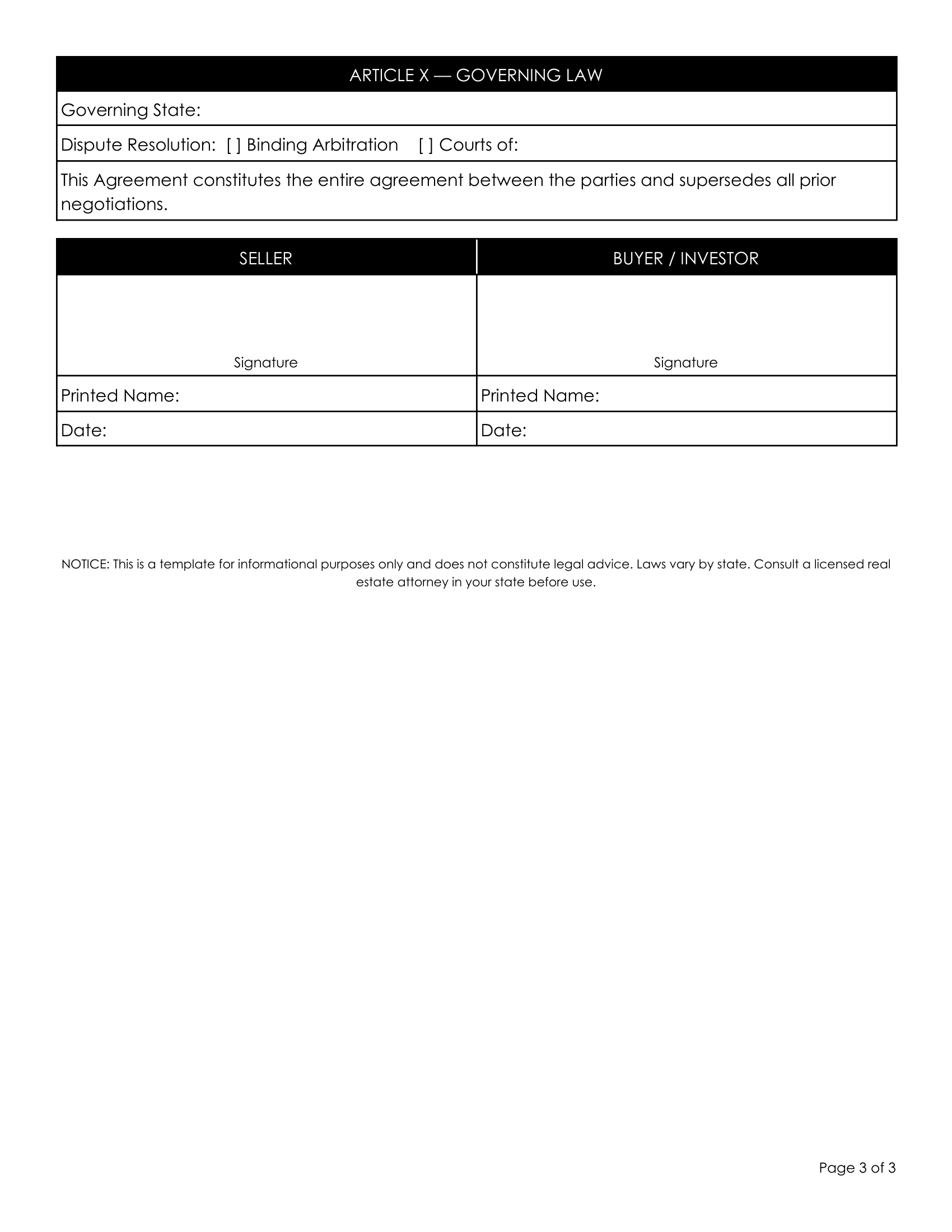 2. Comprehensive Wholesale Purchase and Sale Agreement